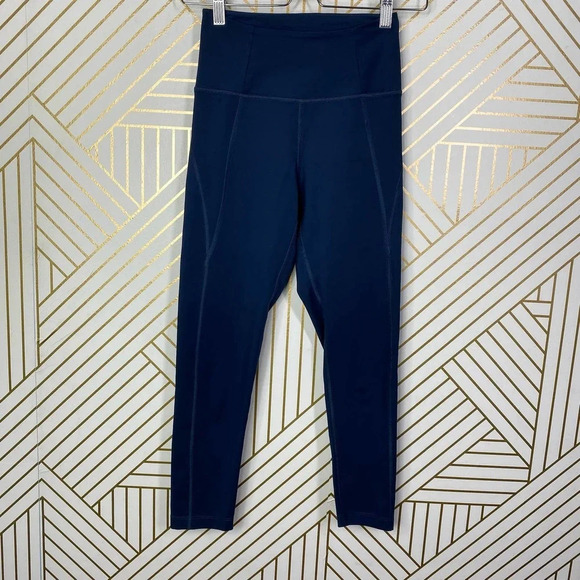 Girlfriend Collective Compressive High-Rise 7/8 Legging Midnight Blue Size US XS - Picture 2 of 12